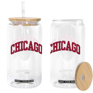 Chicago Pride Illinois IL Vintage Sports Basketball Red Design Glass Can TS11 Print Your Wear