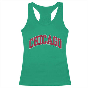 Chicago Pride Illinois IL Vintage Sports Basketball Red Design Racerback Tank Top TS11 Irish Green Print Your Wear