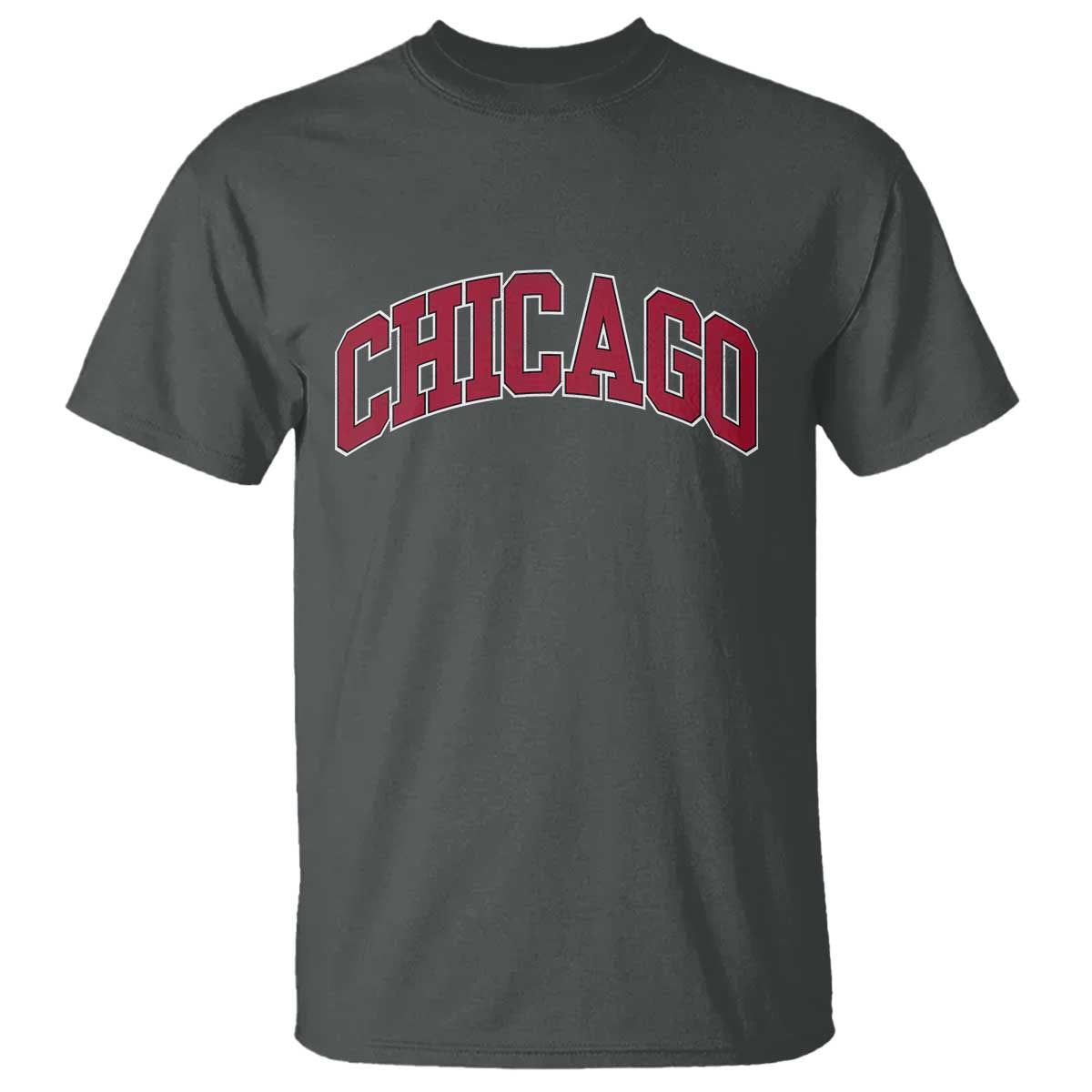 Chicago Pride Illinois IL Vintage Sports Basketball Red Design T Shirt TS11 Dark Heather Print Your Wear