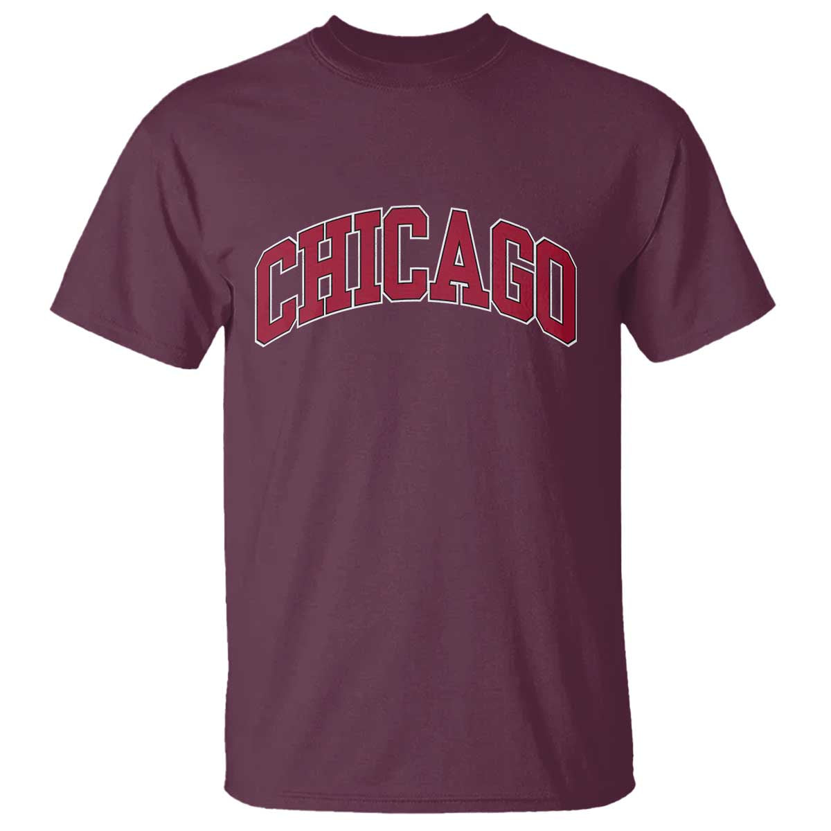 Chicago Pride Illinois IL Vintage Sports Basketball Red Design T Shirt TS11 Maroon Print Your Wear