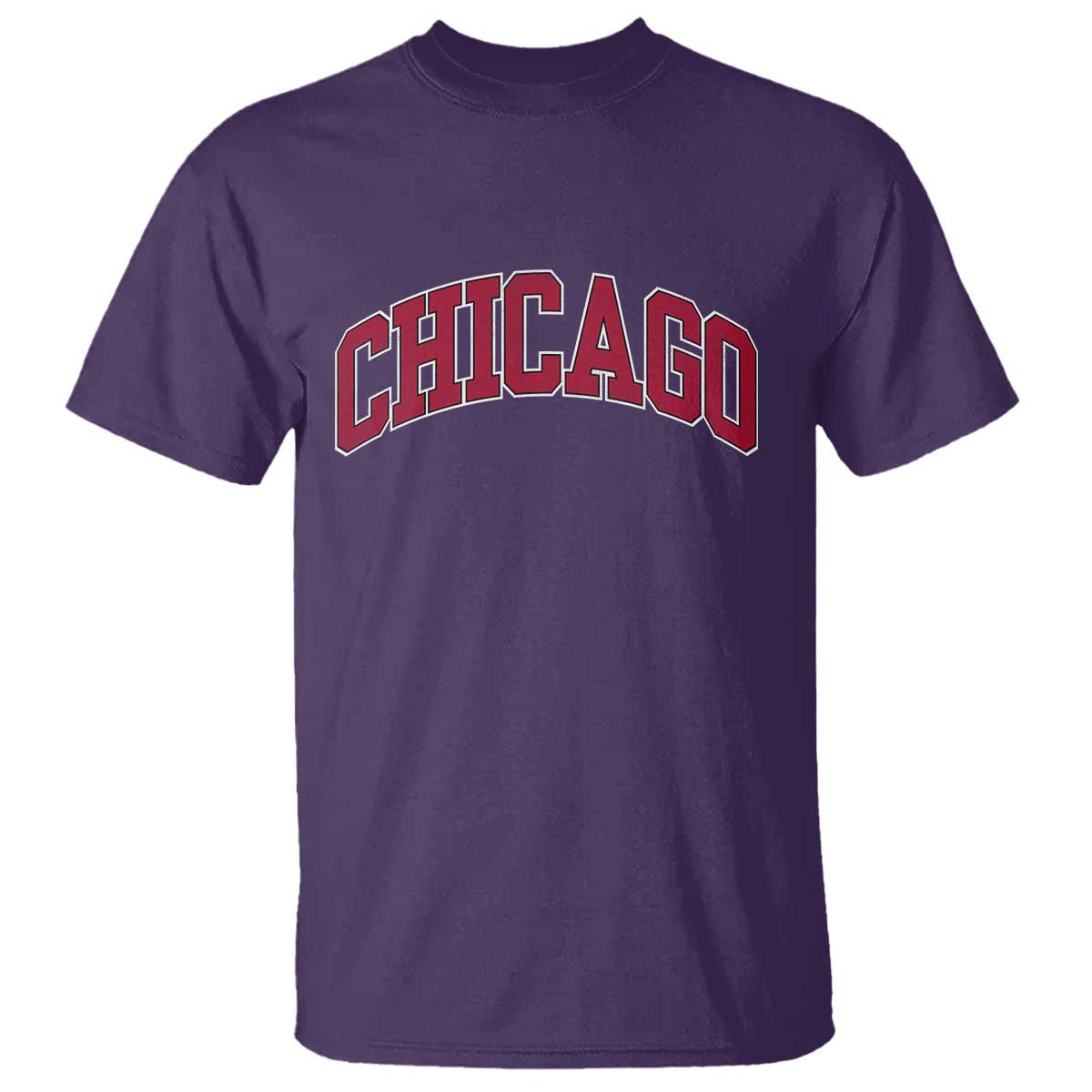 Chicago Pride Illinois IL Vintage Sports Basketball Red Design T Shirt TS11 Purple Print Your Wear