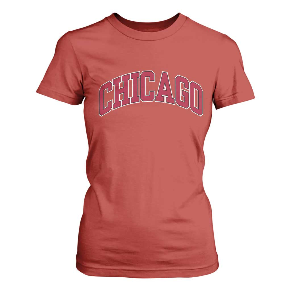 Chicago Pride Illinois IL Vintage Sports Basketball Red Design T Shirt For Women TS11 Red Print Your Wear