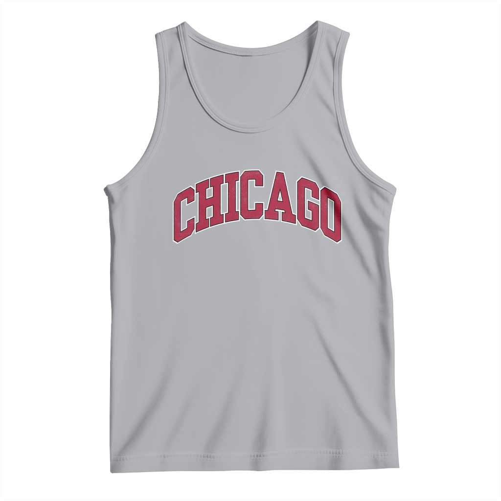 Chicago Pride Illinois IL Vintage Sports Basketball Red Design Tank Top TS11 Athletic Heather Print Your Wear