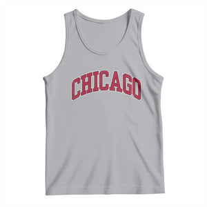 Chicago Pride Illinois IL Vintage Sports Basketball Red Design Tank Top TS11 Athletic Heather Print Your Wear