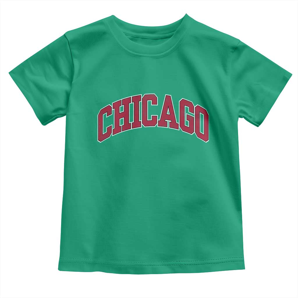 Chicago Pride Illinois IL Vintage Sports Basketball Red Design Toddler T Shirt TS11 Irish Green Print Your Wear