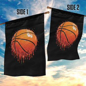 Funny Basketball Drip Splash Graphic Garden Flag TS11 Print Your Wear