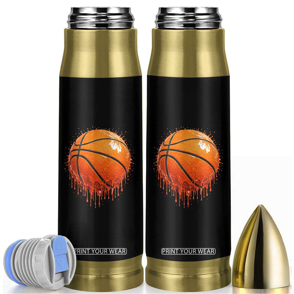 Funny Basketball Drip Splash Graphic Bullet Tumbler TS11 Black Print Your Wear