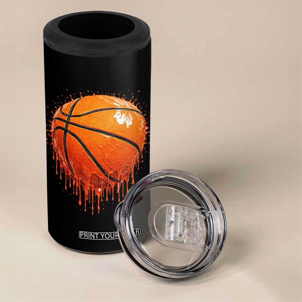 Funny Basketball Drip Splash Graphic 4 in 1 Can Cooler Tumbler TS11 Print Your Wear