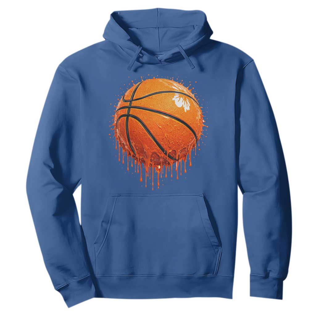 Funny Basketball Drip Splash Graphic Hoodie TS11 Royal Blue Print Your Wear