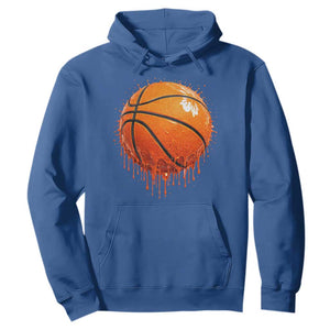 Funny Basketball Drip Splash Graphic Hoodie TS11 Royal Blue Print Your Wear