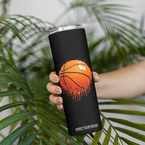 Funny Basketball Drip Splash Graphic Skinny Tumbler TS11 Print Your Wear