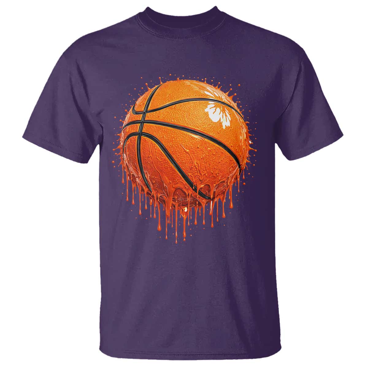 Funny Basketball Drip Splash Graphic T Shirt TS11 Purple Print Your Wear