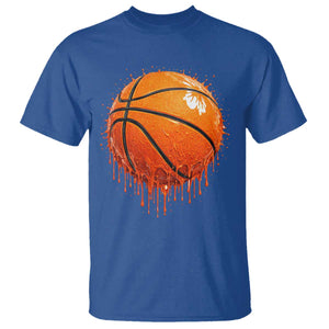 Funny Basketball Drip Splash Graphic T Shirt TS11 Royal Blue Print Your Wear