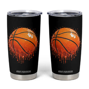 Funny Basketball Drip Splash Graphic Tumbler Cup TS11 Black Print Your Wear