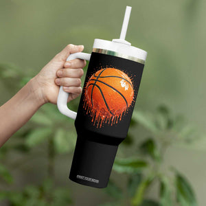Funny Basketball Drip Splash Graphic Tumbler With Handle TS11 Print Your Wear