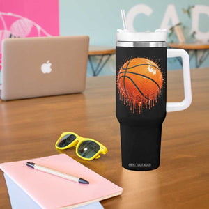 Funny Basketball Drip Splash Graphic Tumbler With Handle TS11 Print Your Wear
