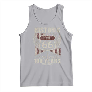 Historic Route Highway 66 100 Years Anniversary Tank Top Highway Road Sign Wings Vintage American Flag TS11 Athletic Heather Print Your Wear