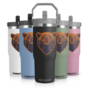 CFB Bear Lover Flip Straw Tumbler Vintage Down Sign Football Game Day TS11 Print Your Wear