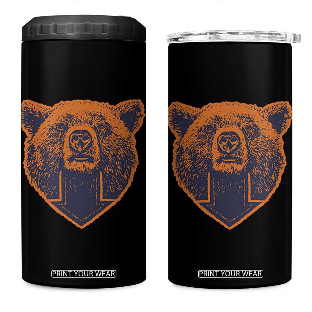 CFB Bear Lover 4 in 1 Can Cooler Tumbler Vintage Down Sign Football Game Day TS11 One Size: 16 oz Black Print Your Wear