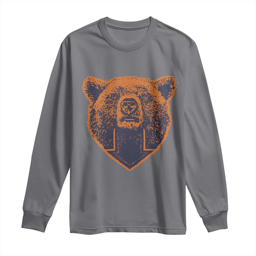 CFB Bear Lover Long Sleeve Shirt Vintage Down Sign Football Game Day TS11 Charcoal Print Your Wear