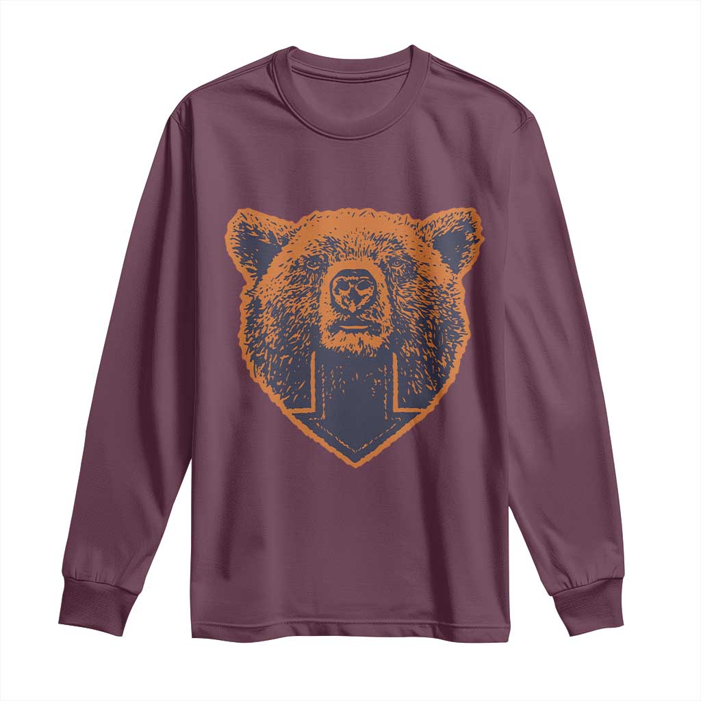 CFB Bear Lover Long Sleeve Shirt Vintage Down Sign Football Game Day TS11 Maroon Print Your Wear