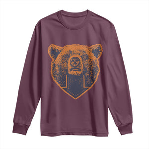 CFB Bear Lover Long Sleeve Shirt Vintage Down Sign Football Game Day TS11 Maroon Print Your Wear