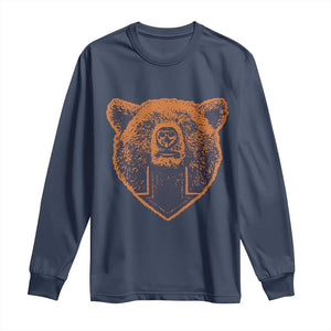 CFB Bear Lover Long Sleeve Shirt Vintage Down Sign Football Game Day TS11 Navy Print Your Wear