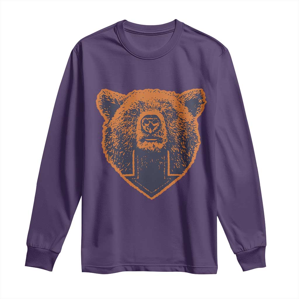 CFB Bear Lover Long Sleeve Shirt Vintage Down Sign Football Game Day TS11 Purple Print Your Wear