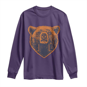 CFB Bear Lover Long Sleeve Shirt Vintage Down Sign Football Game Day TS11 Purple Print Your Wear