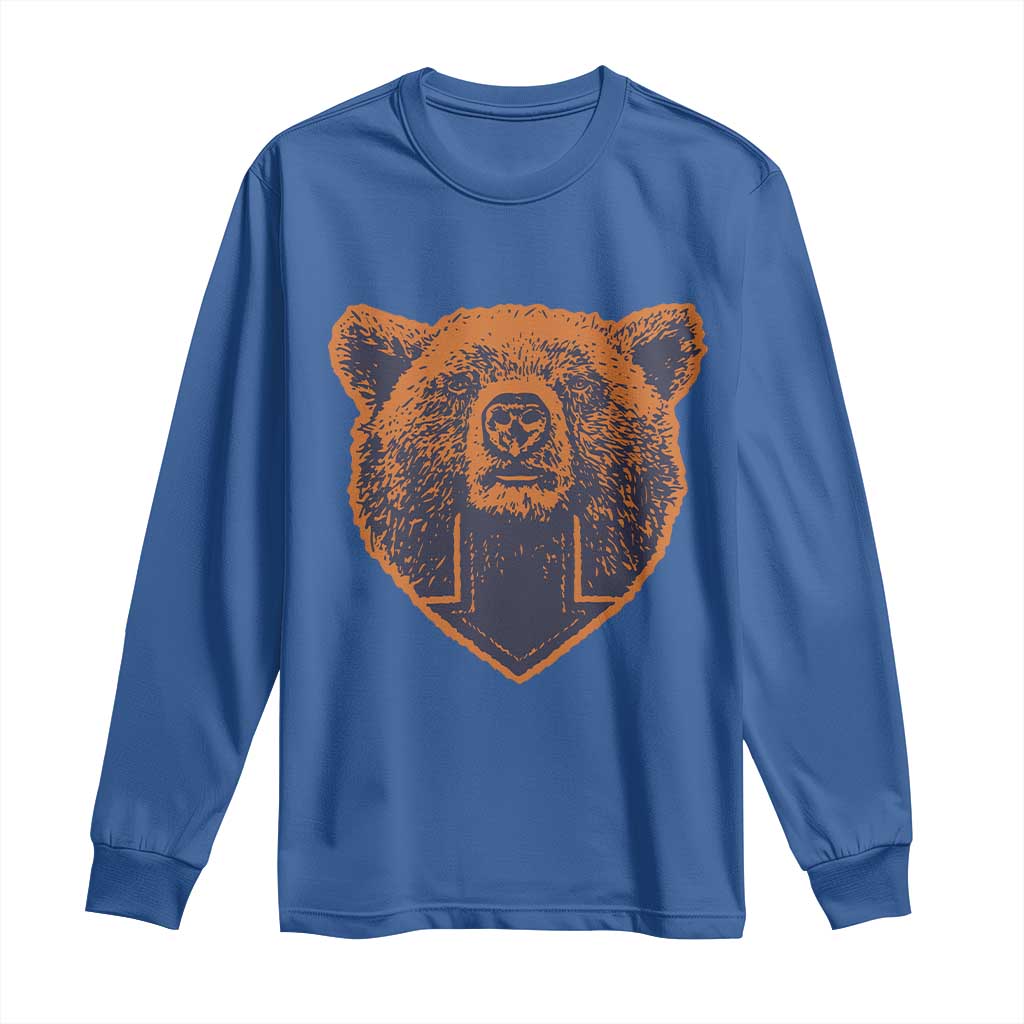CFB Bear Lover Long Sleeve Shirt Vintage Down Sign Football Game Day TS11 Royal Blue Print Your Wear