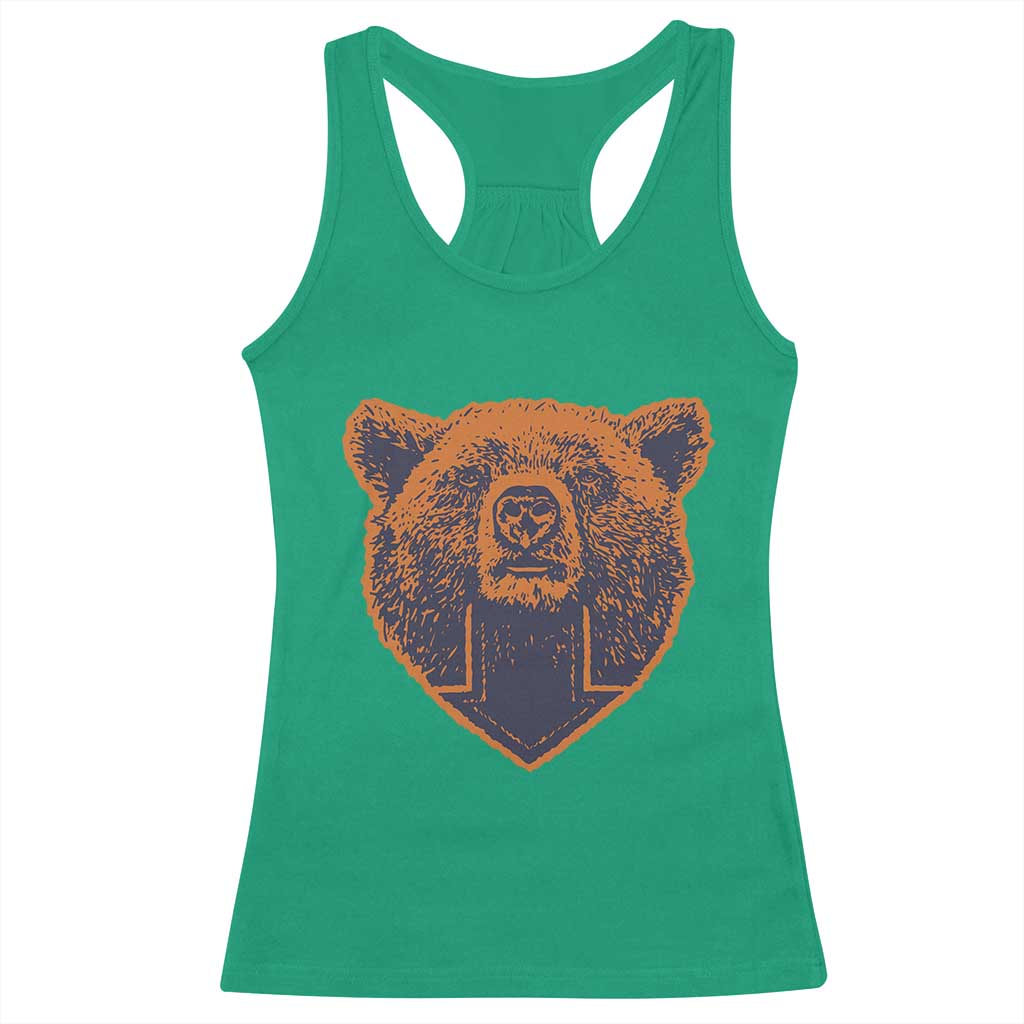 CFB Bear Lover Racerback Tank Top Vintage Down Sign Football Game Day TS11 Irish Green Print Your Wear