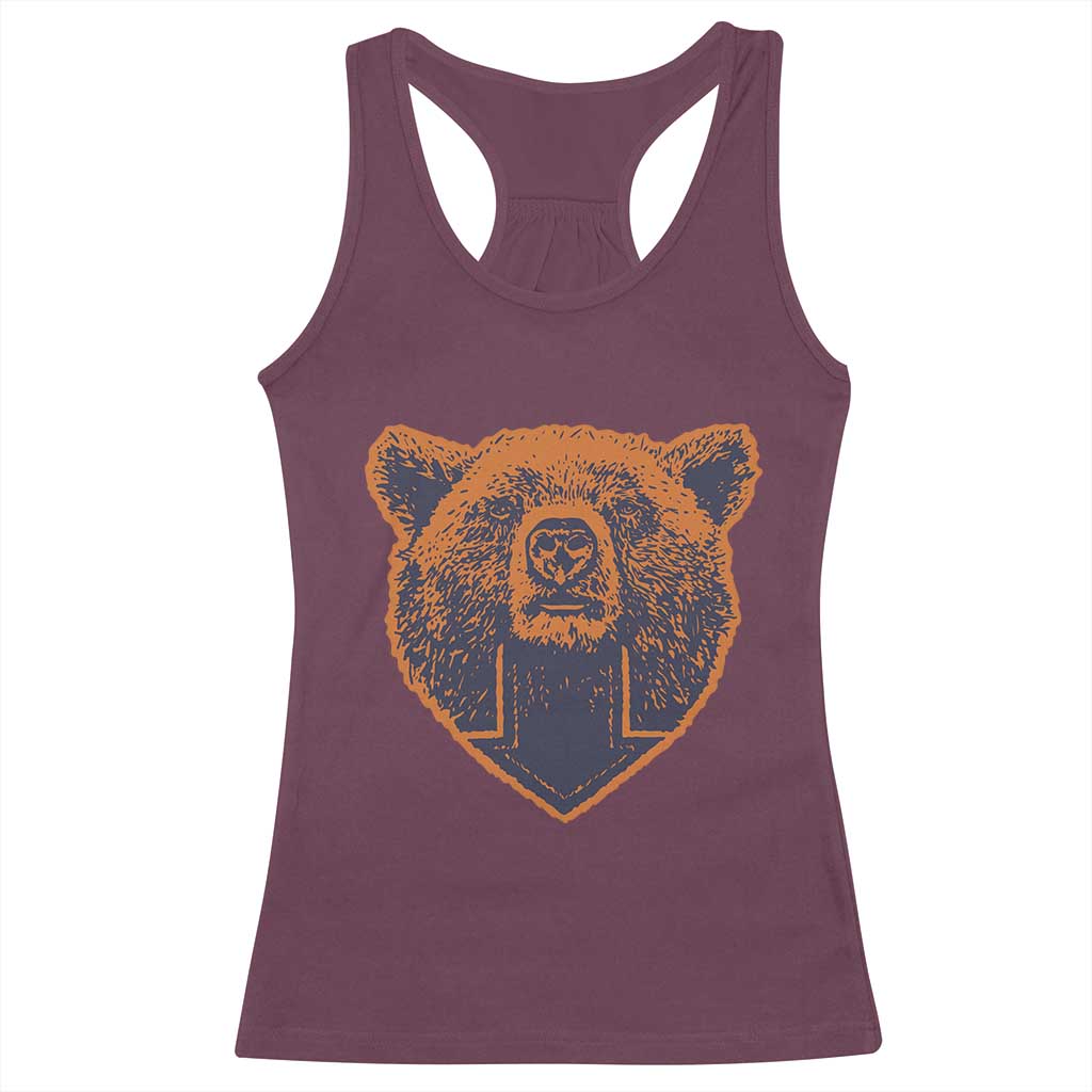 CFB Bear Lover Racerback Tank Top Vintage Down Sign Football Game Day TS11 Maroon Print Your Wear