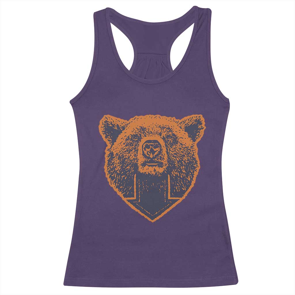 CFB Bear Lover Racerback Tank Top Vintage Down Sign Football Game Day TS11 Purple Print Your Wear