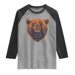 CFB Bear Lover Raglan Shirt Vintage Down Sign Football Game Day TS11 Sport Gray Black Print Your Wear