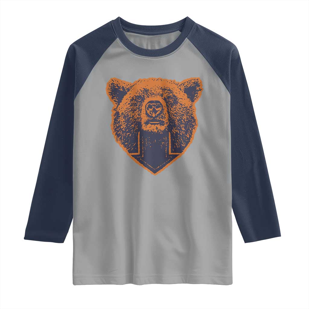 CFB Bear Lover Raglan Shirt Vintage Down Sign Football Game Day TS11 Sport Gray Navy Print Your Wear