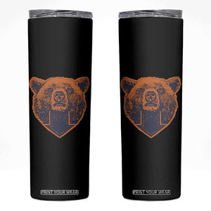 CFB Bear Lover Skinny Tumbler Vintage Down Sign Football Game Day TS11 Black Print Your Wear