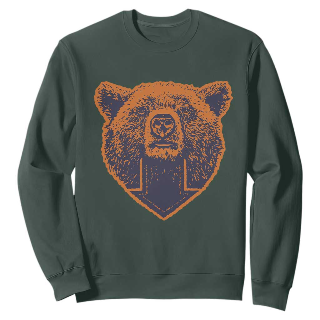 CFB Bear Lover Sweatshirt Vintage Down Sign Football Game Day TS11 Dark Forest Green Print Your Wear