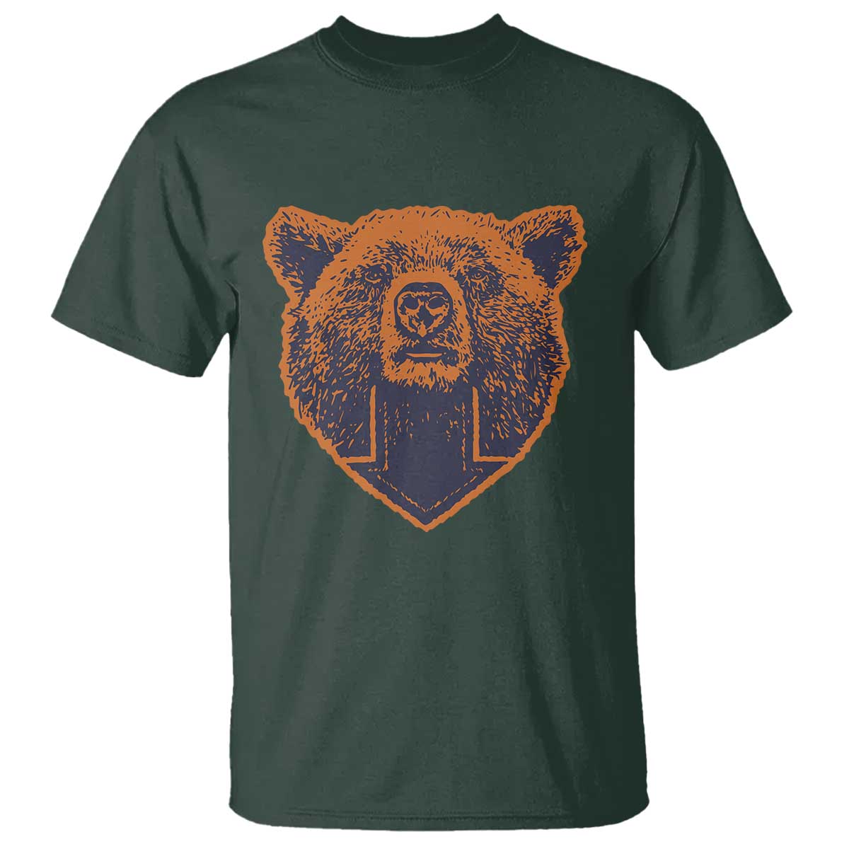 CFB Bear Lover T Shirt Vintage Down Sign Football Game Day TS11 Dark Forest Green Print Your Wear