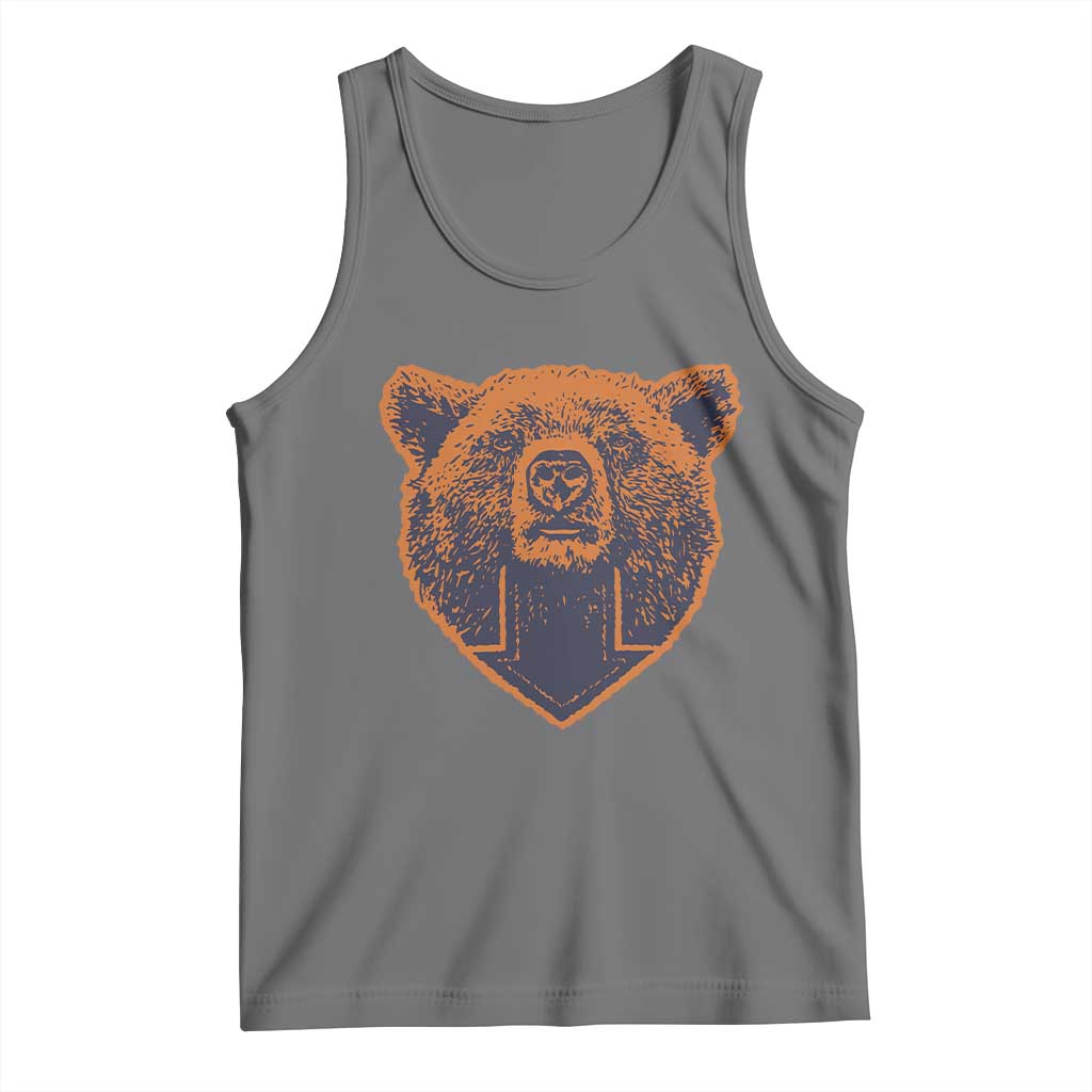 CFB Bear Lover Tank Top Vintage Down Sign Football Game Day TS11 Black Heather Print Your Wear