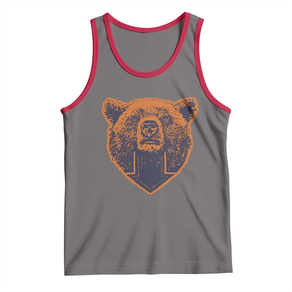 CFB Bear Lover Tank Top Vintage Down Sign Football Game Day TS11 Deep Heather Red Print Your Wear