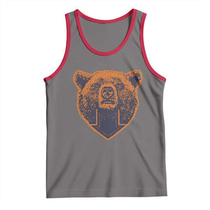CFB Bear Lover Tank Top Vintage Down Sign Football Game Day TS11 Deep Heather Red Print Your Wear