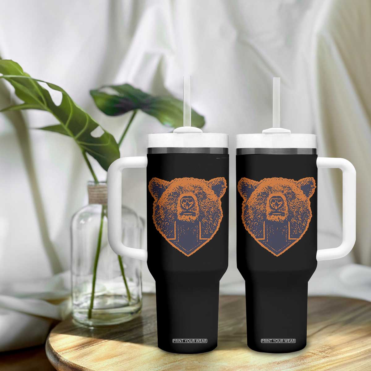 CFB Bear Lover Tumbler With Handle Vintage Down Sign Football Game Day TS11 Print Your Wear