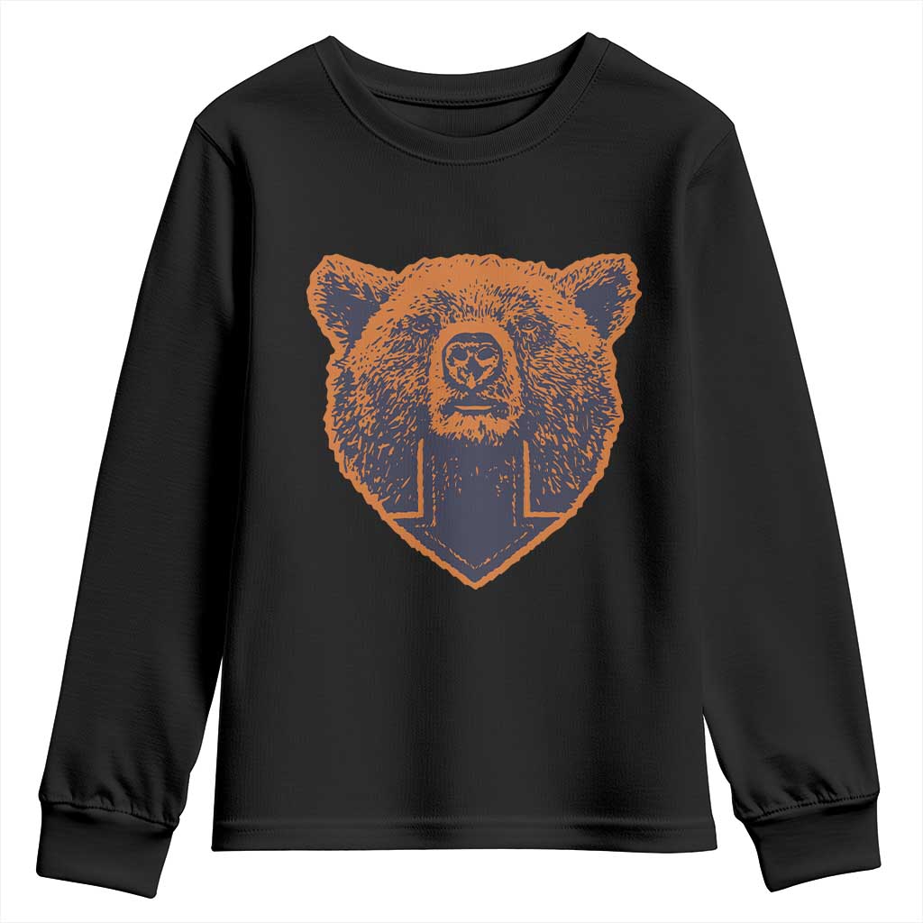 CFB Bear Lover Youth Sweatshirt Vintage Down Sign Football Game Day TS11 Black Print Your Wear