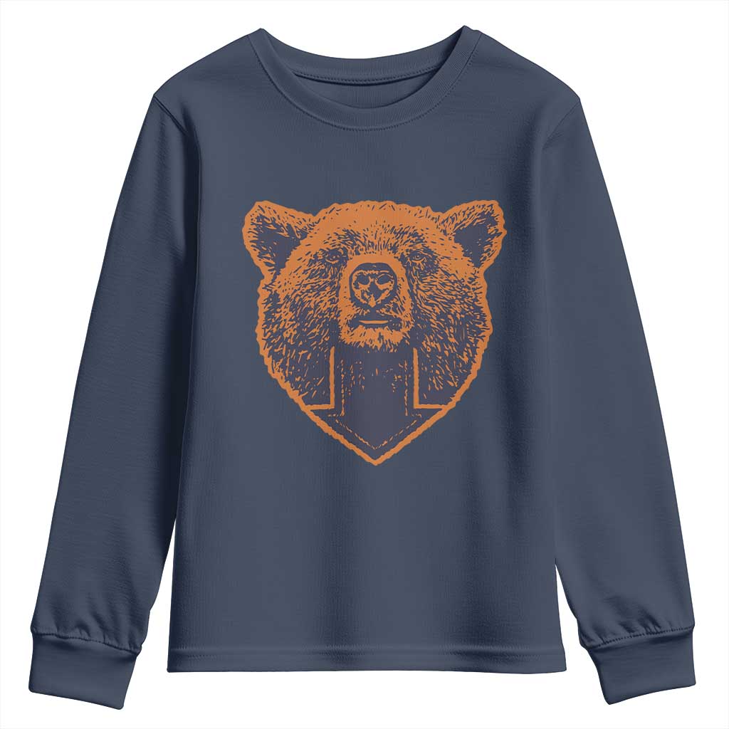 CFB Bear Lover Youth Sweatshirt Vintage Down Sign Football Game Day TS11 Navy Print Your Wear