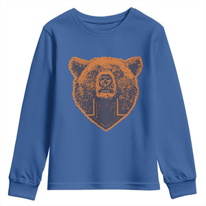 CFB Bear Lover Youth Sweatshirt Vintage Down Sign Football Game Day TS11 Royal Blue Print Your Wear