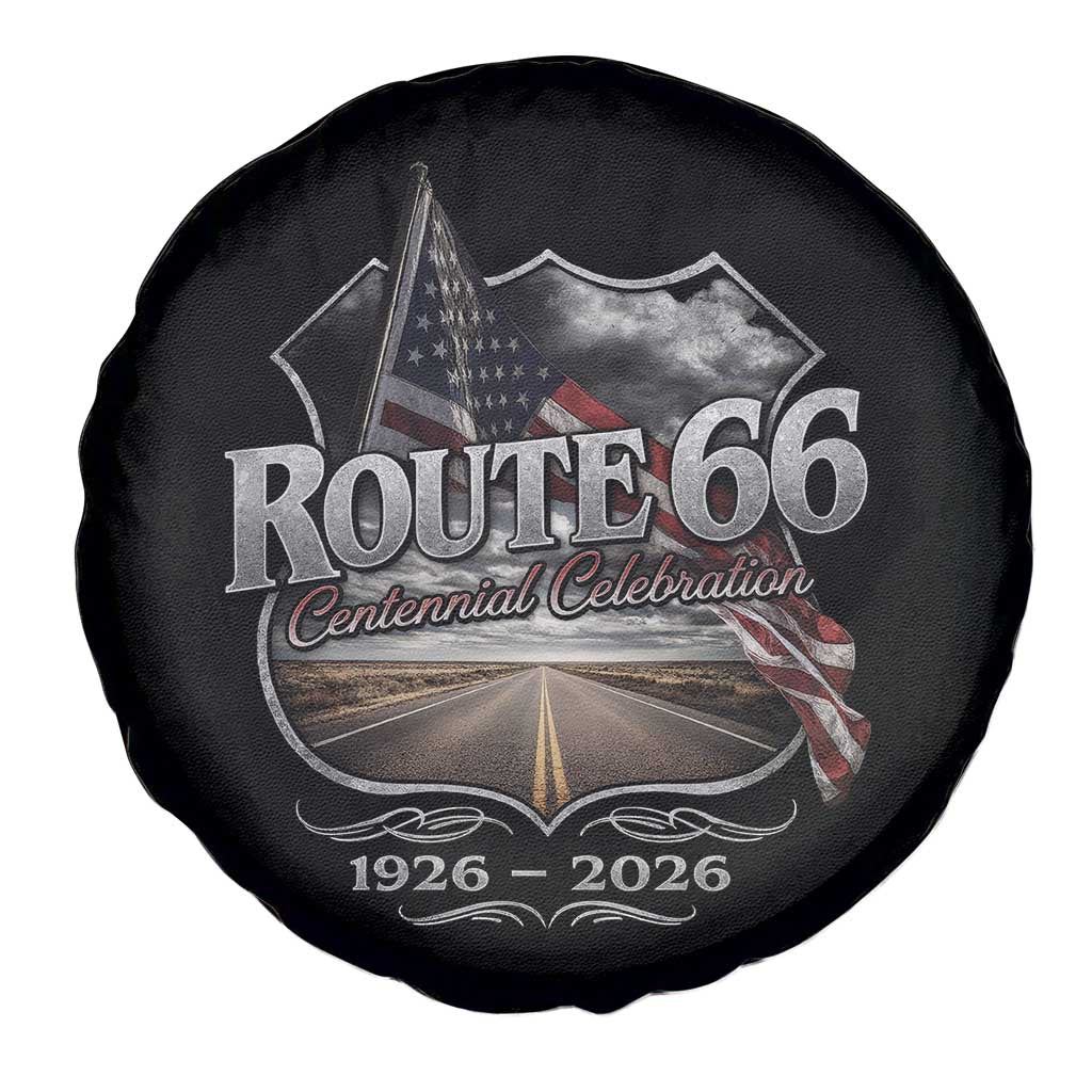US Route Highway 66 Centennial Celebration Spare Tire Cover 100 Years Of The Mother Road Vintage American Flag TS11 Print Your Wear