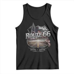US Route Highway 66 Centennial Celebration Tank Top 100 Years Of The Mother Road Vintage American Flag TS11 Black Print Your Wear