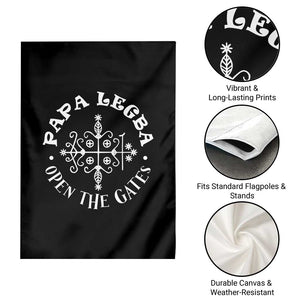 Papa Legba Garden Flag Open The Gates Louisiana Voodoo Loa Veve TS11 Print Your Wear