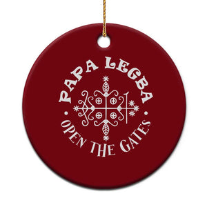 Papa Legba Ceramic Ornament Open The Gates Louisiana Voodoo Loa Veve TS11 1pc Red Print Your Wear