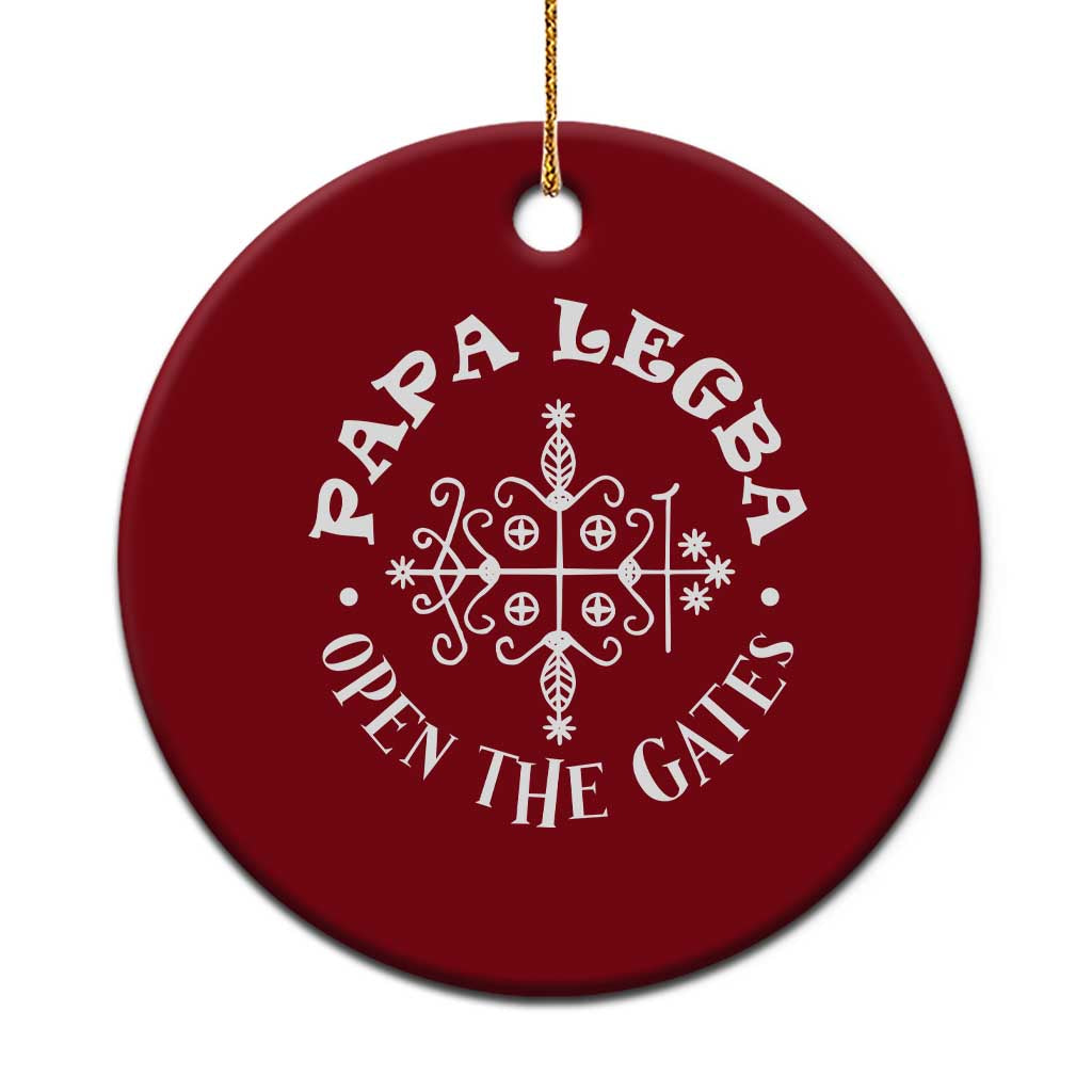 Papa Legba Ceramic Ornament Open The Gates Louisiana Voodoo Loa Veve TS11 1pc Red Print Your Wear